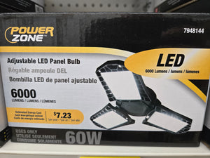 PowerZone GT-BU-G60A LED Panel Bulb, Medium E26, 300W Equivalent, 5000K Daylight Light