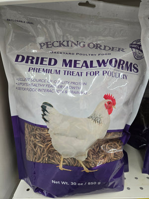 Pecking Order 009332 Chicken Mealworm Treat, 30 oz Bag