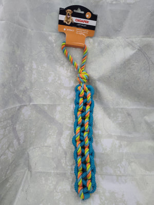 Chomper WB15530 Dog Toy, Braided Rope, TPR/Rope Tug Toy