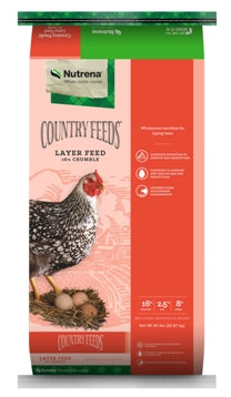 Nutrena, Country Feeds Layer 16% Crumbles, 50 LB bag