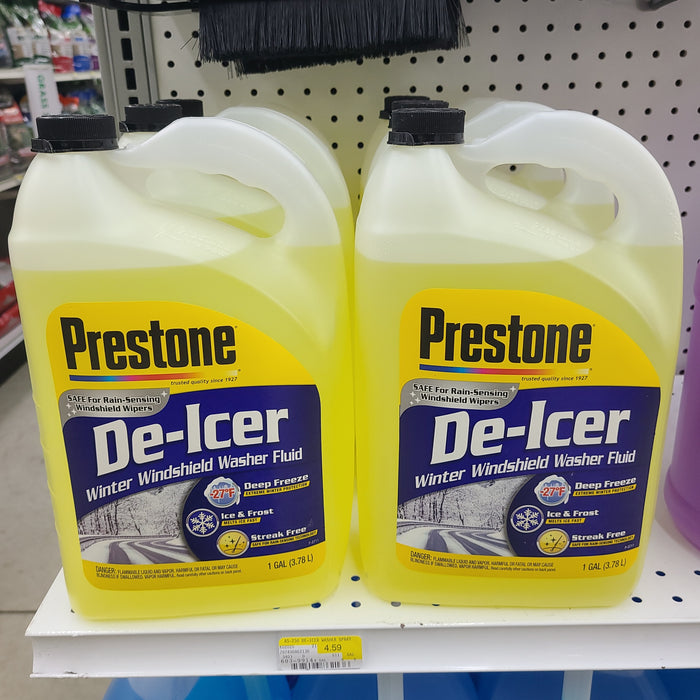 Prestone De-Icer Winter Windshield Washer Fluid, 1 gallon jug