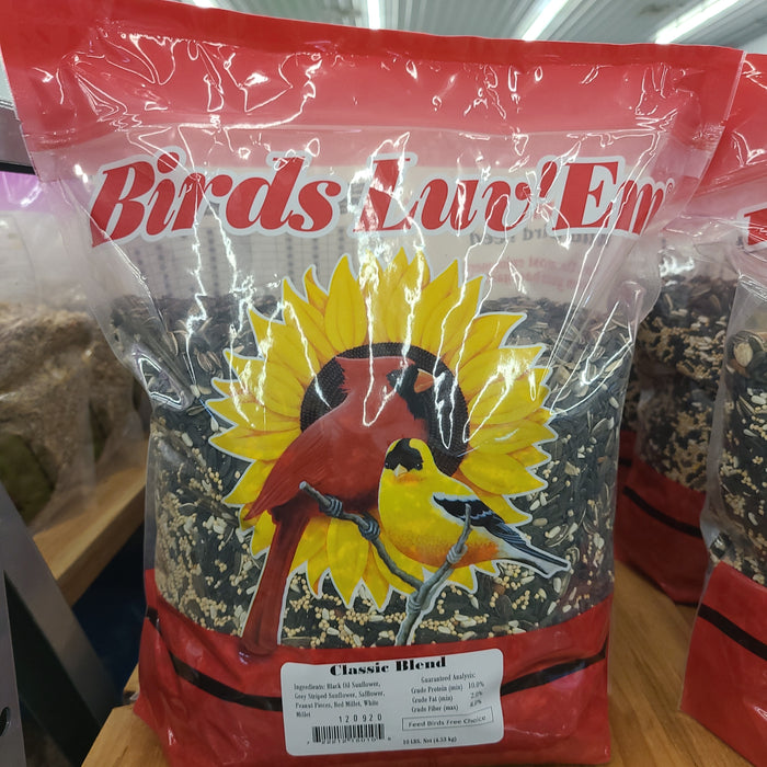 Birds Luv'Em Classic Blend Wild Bird Food, 10 LB bag