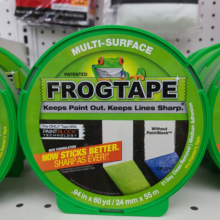 FrogTape Multi-Surface Painter's Tape- Green, .94 in. X 60 yd