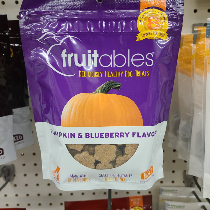Fruitables Pumpkin & Blueberry Dog Treats, 7oz bag
