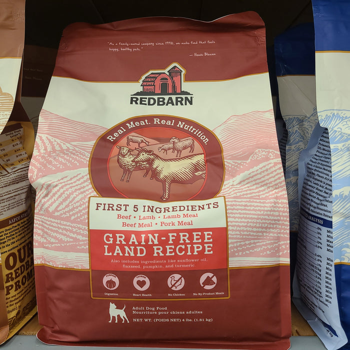 Redbarn Grain Free Land Recipe Dog Food, 4 LB bag