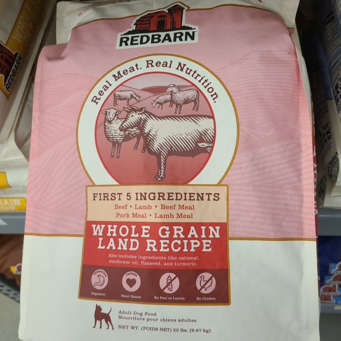 Redbarn Whole Grain Land Recipe Dog Food, 22 LB bag
