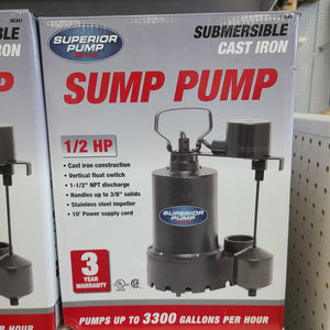 PUMP SUMP 1/2HP CAST IRON