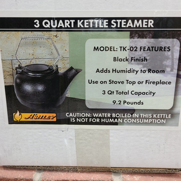 3qt.Blk.Fireplace Kettle