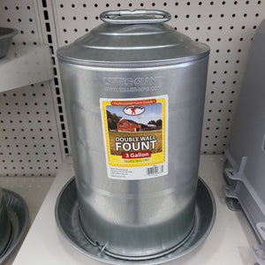 3 GAL.GALV.POULTRY FOUNT