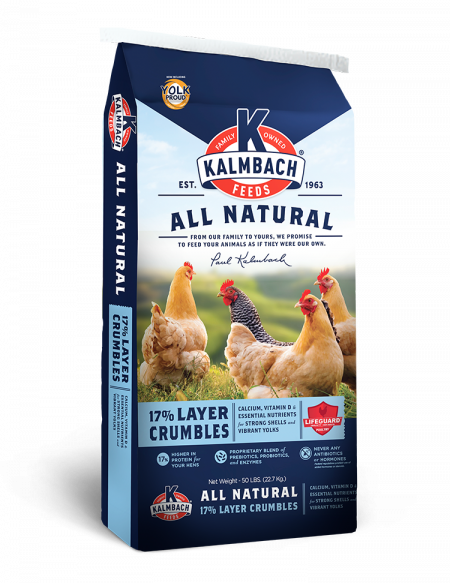 Kalmbach 17% All Natural Layer Crumble, 50 LB bag