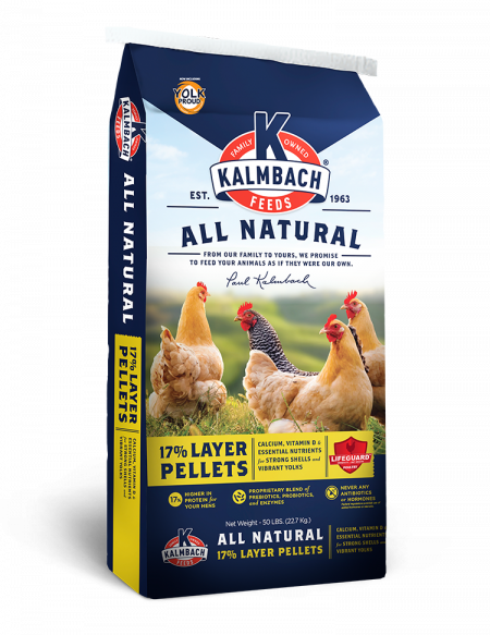 17% All Natural Layer Pellet Chicken Feed,