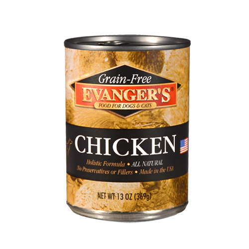 Evanger's Grain Free Chicken Dinner for Dogs & Cats, 12.8 oz can