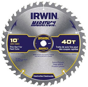 Irwin Marathon 10" 40 Tooth Miler Table Saw Blade
