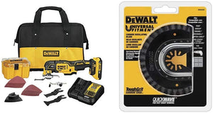 DeWalt 20V MAX XR Oscillating Multi-Tool Kit, Variable Speed & Oscillating Tool Blade for Grout Removal, Fast Cutting, and Carbide