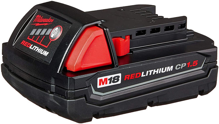 Milwaukee M18 Compact 18V Red Lithium Ion Battery with Onboard Fuel Gauge