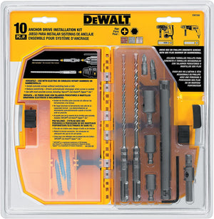 DeWalt 10PC Anchor Drive Kit