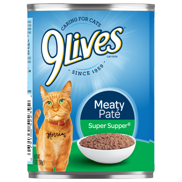 9 Lives Meaty Pate Super Supper Wet Cat Food, 24pk