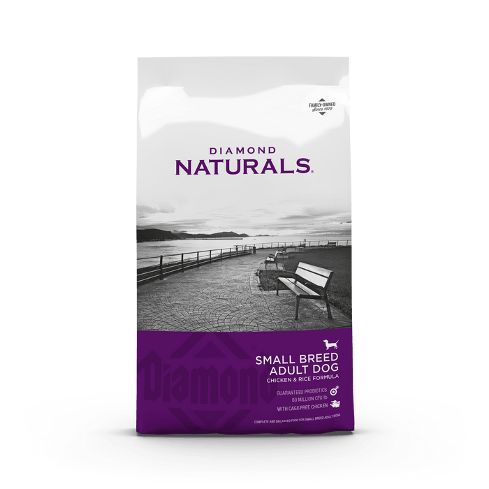 Diamond Naturals Small Breed Adult Dog Chicken & Rice Formula, 18 LB bag