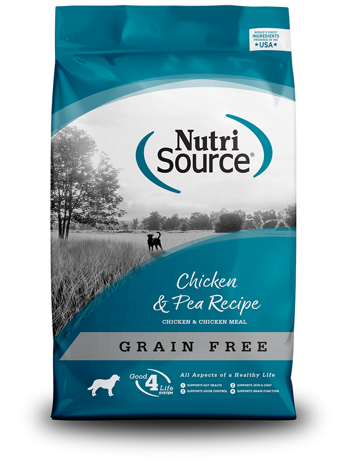 Nutri-Source Grain Free Chicken & Pea Recipe Dog Food, 30 LB bag