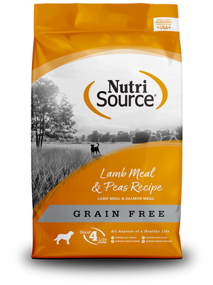 Nutri-Source Grain-Free Lamb Meal & Peas Recipe. 30LB bag