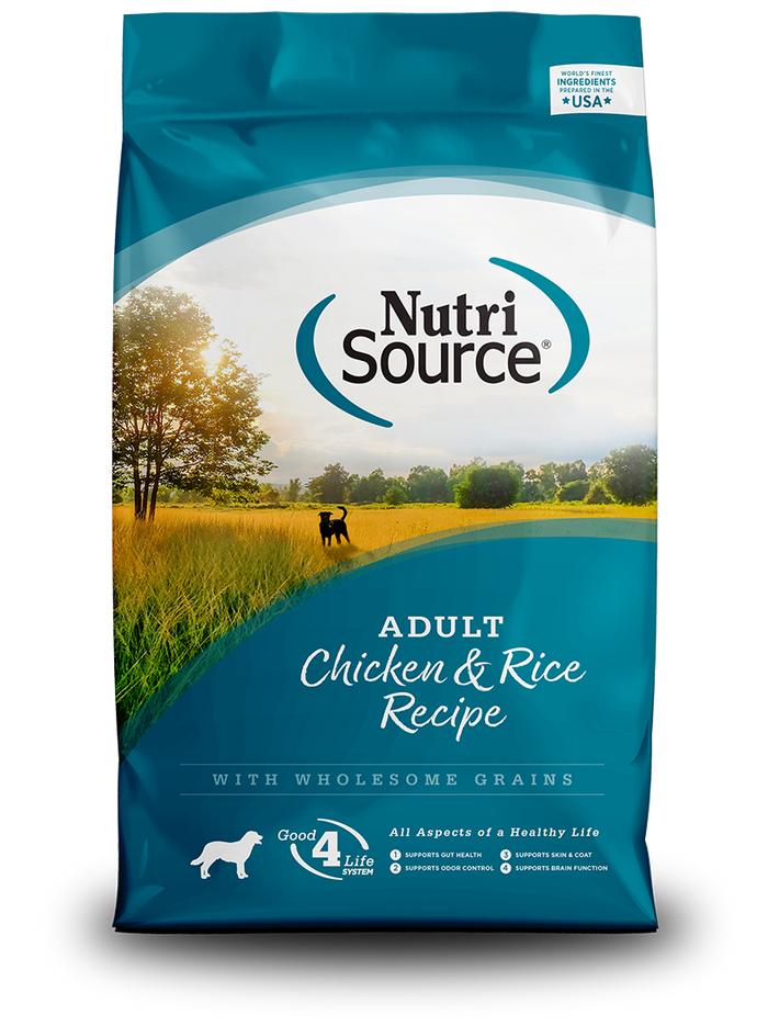 Nutri-Source Adult Chicken & Rice Recipe, 30LB bag