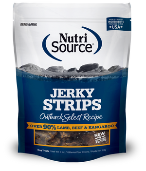 NutriSource Outback Select Healthy Jerky Treats for Dogs, 4 oz bag