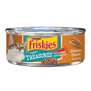 Friskies Tasty Treasures Accented with Real Bacon Chicken Dinner Adult Wet Cat Food