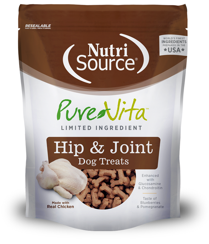 Pure Vita Hip & Joint Dog Treats, 6 oz bag