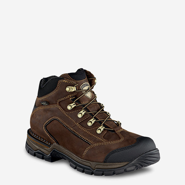 Red Wing Shoes, Irish Setter Brand, Two Harbors Waterproof Leather Safety Toe Hiking Boot, size 11.5 D